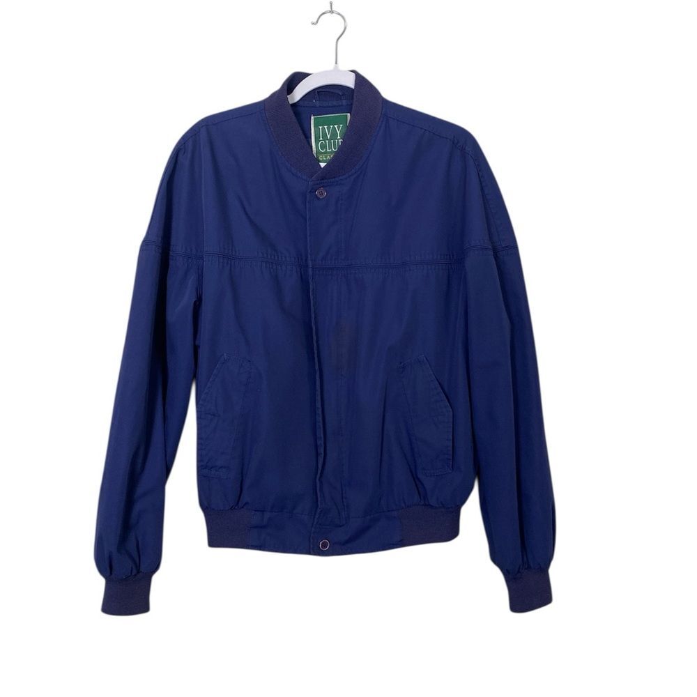 Ivy Club Classics Bomber Jacket | Vintage Preppy Windbreaker | L | Retro